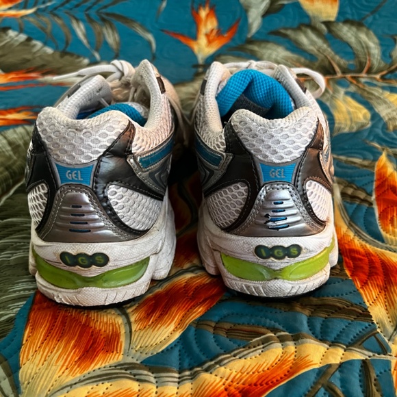 Asics Gel Cumulus 12 Running Shoes. White/Brilliant Blue/Lime W Size 10.5 - Picture 7 of 10